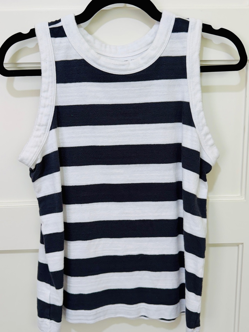 LOFT Striped Harbor Tank Top in Coastal Gray